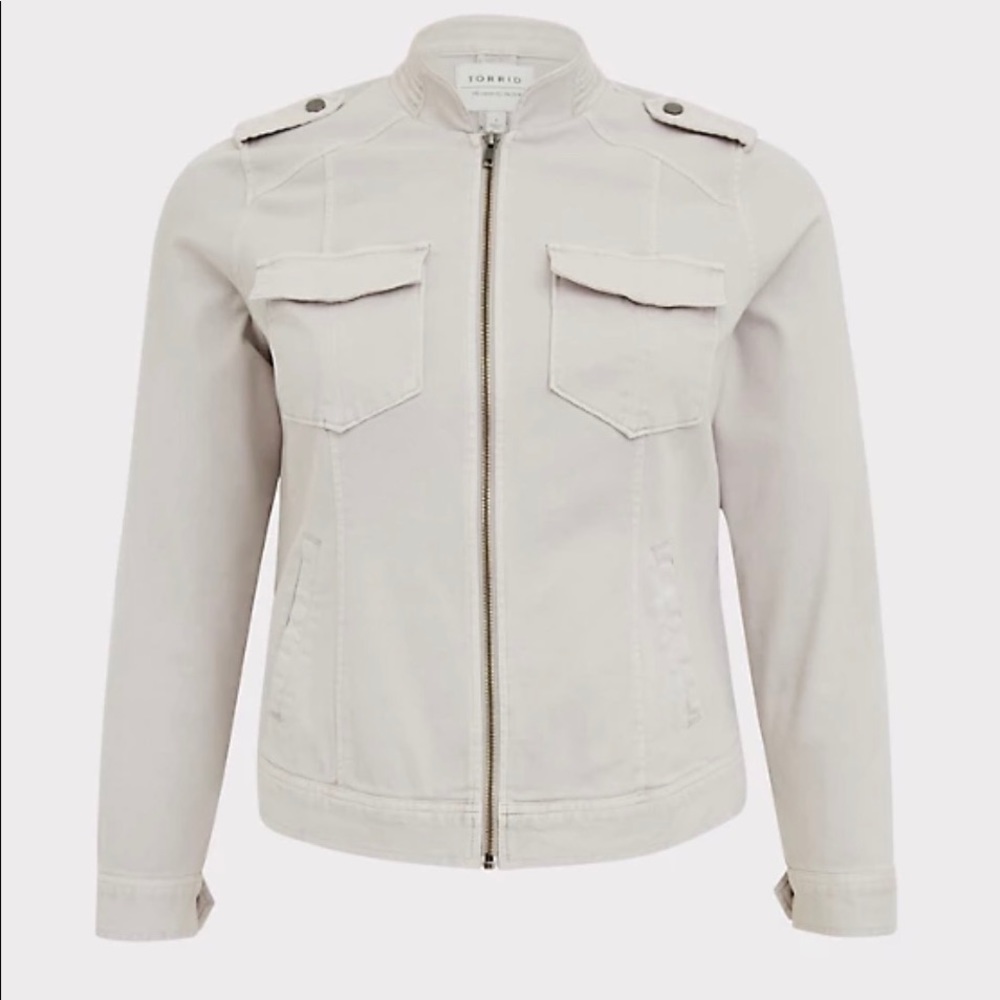 torrid Plus Size 2x 1x Utility Moto stretch Jacket - Picture 3 of 4